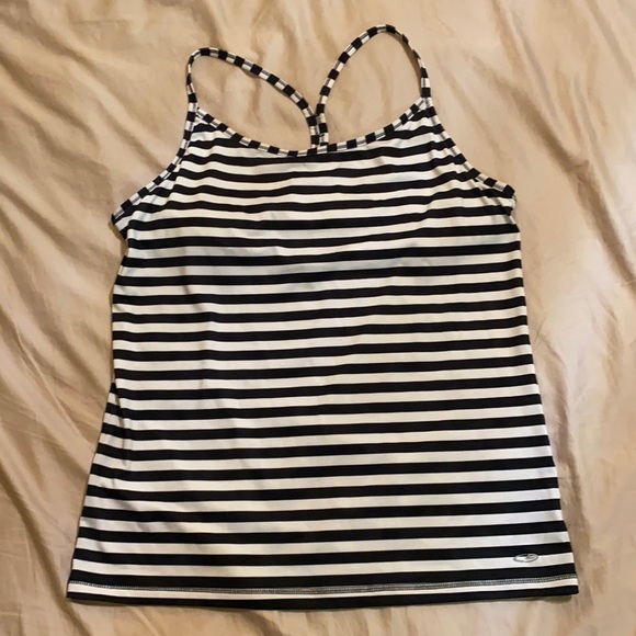 C9 Striped Tank with Built-in bra - Picture 1 of 4